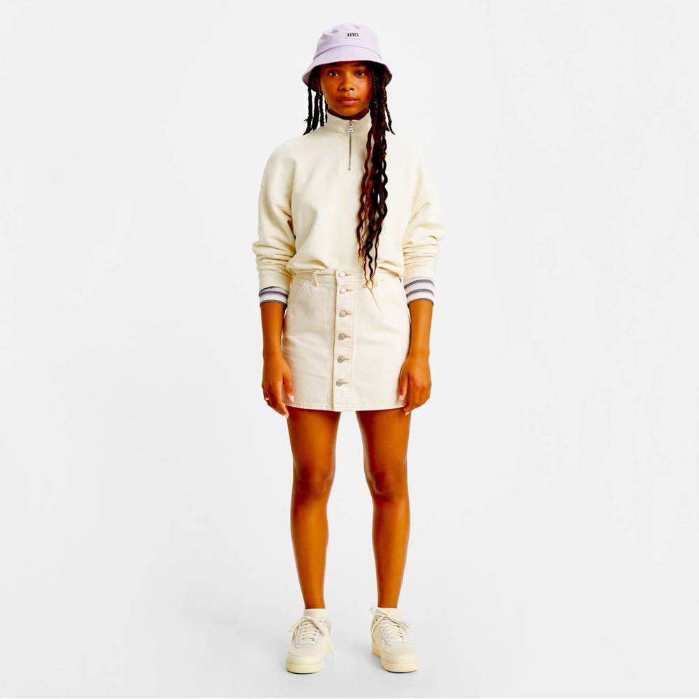 LEVIS BUTTON FRONT MINI SKIRT